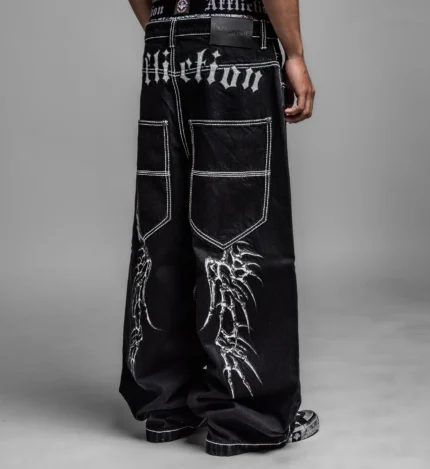 Extra Wide Skeleton Wings Denim