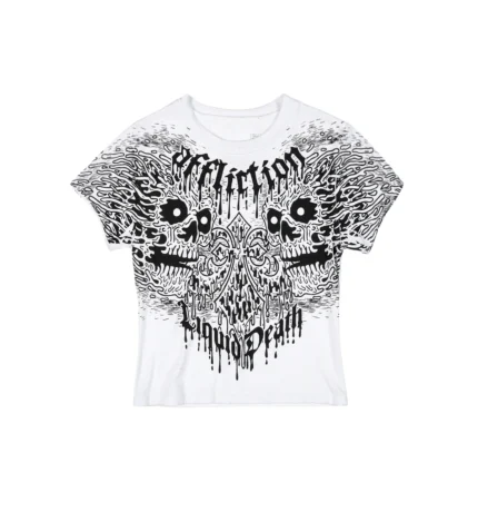 Liquid Death Skulls Baby Tee